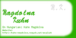 magdolna kuhn business card